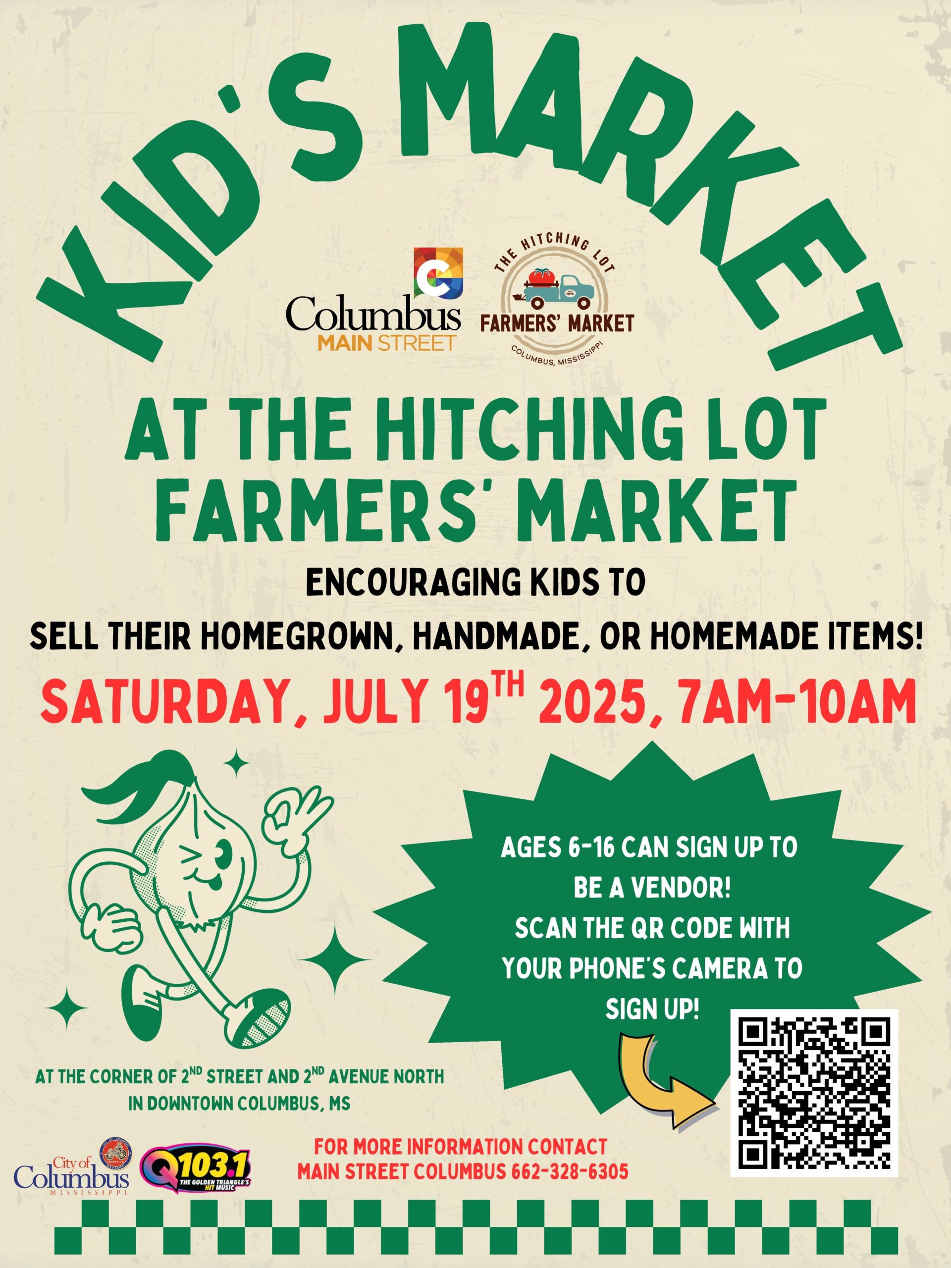 Kid’s Market at the Hitching Lot Farmers’ Market!